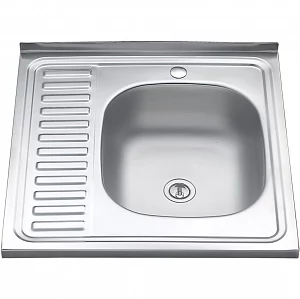 Мойка для кухни ZM 6060 0.4/160мм правая мат. хром 60*60