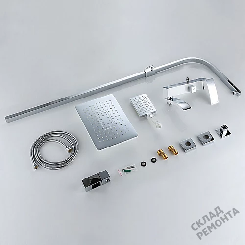 Фото Душевая система Gappo G2407-8 белый/хром купить в Новокузнецке: цена, описание, фото. Интернет-магазин 12