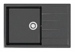 Мойка для кухни Bergg lab Джоли Z161 глянцевая черная 75*50,5