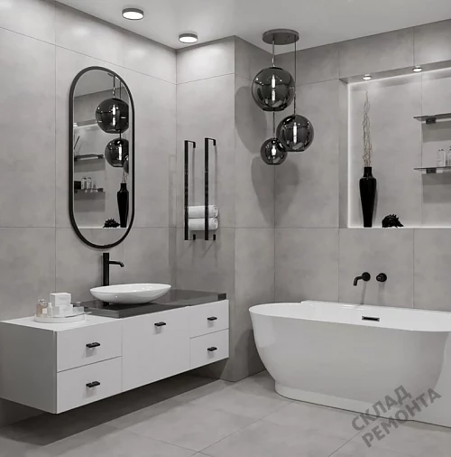 Фото Керамогранит матовый Steppe Ceramics Silent Grey серый 600*600*9,5 – купить в Новокузнецке: цена, описание, фото. Интернет-магазин 3