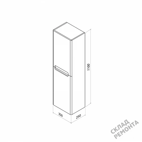 Фото Пенал подвесной Iddis Эдифис EDI35W0i97, белый купить в Новокузнецке: цена, описание, фото. Интернет-магазин 4