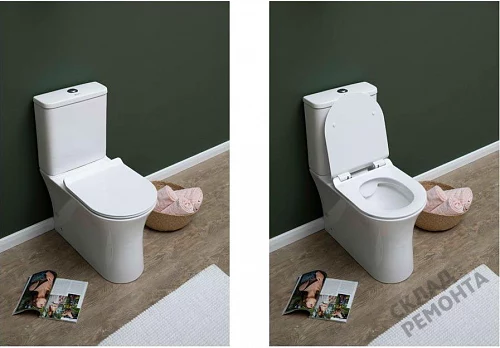 Фото Унитаз напольный Aquanet Roll-C 210764 безободковый купить в Новокузнецке: цена, описание, фото. Интернет-магазин 2