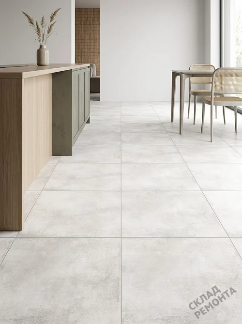 Фото Керамогранит матовый Alma Ceramica Тотем GFU6060TTM00R белый 600*600*9 – купить в Новокузнецке: цена, описание, фото. Интернет-магазин 1