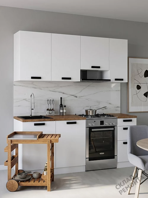 Фото Кухня Leko Фиджи белый – купить в Новокузнецке: цена, описание, фото. Интернет-магазин 1