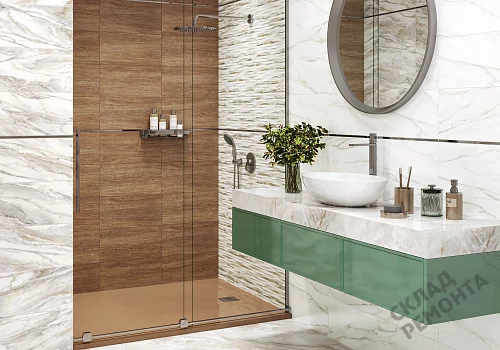 Фото Плитка настенная Alma Ceramica Эйфория TWU2550EPH04 бело-серый 249*500 – купить в Новокузнецке: цена, описание, фото. Интернет-магазин 7