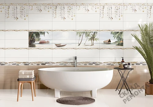 Фото Вставка Alma Ceramica Айленд DWA11ALD024 разноцветный 200*600 – купить в Новокузнецке: цена, описание, фото. Интернет-магазин 4