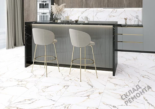 Фото Керамогранит матовый Alma Ceramica Тренди GFU04TRD04R белый 600*600*9 – купить в Новокузнецке: цена, описание, фото. Интернет-магазин 2
