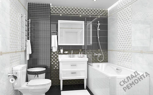 Фото Бордюр Laparet Royal AD\B484\60045 черный 63*600 – купить в Новокузнецке: цена, описание, фото. Интернет-магазин 2