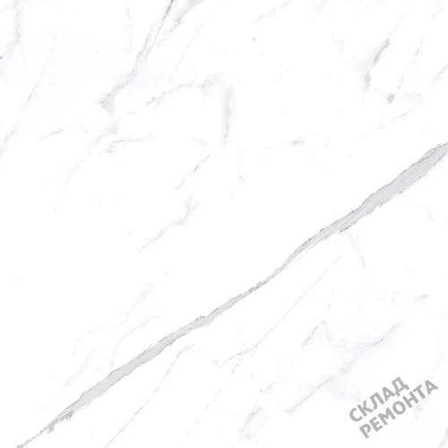 Фото Керамогранит матовый Steppe Ceramics Statuario White белый 600*600*9,5 – купить в Новокузнецке: цена, описание, фото. Интернет-магазин 2