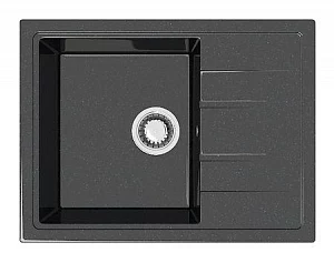 Мойка для кухни Bergg lab Анастасия Z150 глянцевая черная 57,5*47